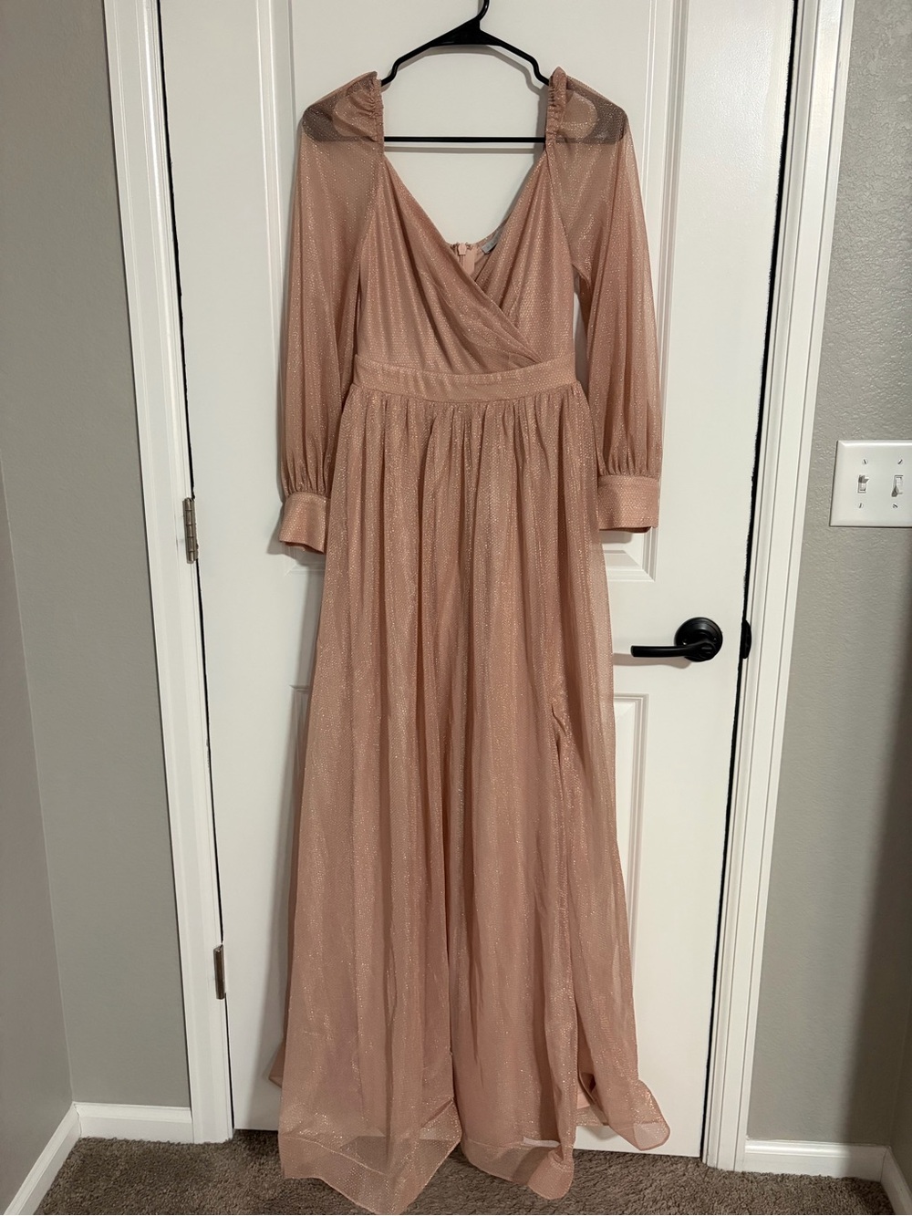 Baltic Born Blush Pink Sparkle Maxi Dress